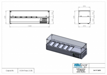 Salad table showcase SA PI 134T3