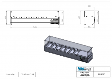 Salad table showcase SA PI 157T