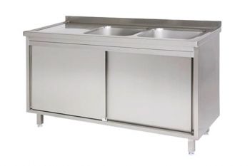 Double Sink, with two basins right, 1900x600x850mm