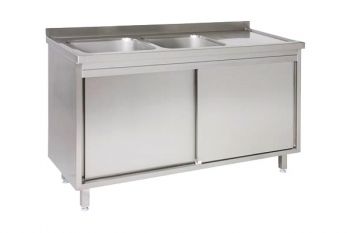 Double Sink, with two basins left, 2000x600x850mm