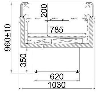 Chest freezer MURES 2.0 mod/C, 1880x1030x960+/-10mm