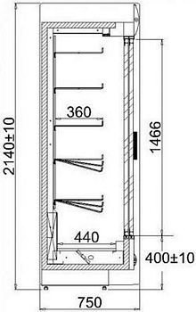 Open Merchandisers COLORADO 1.3-mod/C, 1230x750x2140+/-10mm