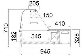 Refrigerated counter FLORIDA 1.0N, length From 990 to 1700mm