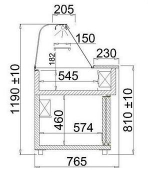 Refrigerated counter FLORIDA 1.0Z, length From 990 to 1700mm