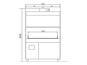 Hood dishwasher machine, 26,5 kW, 400V, 1335x850x2030mm