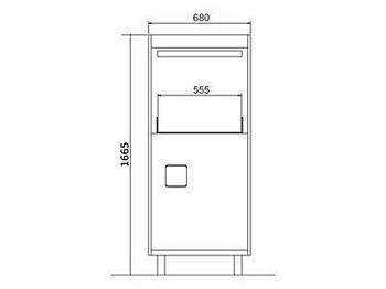 Hauben-Topfspül-Maschine, 11,35 kW, 400V, 680x720x1665mm