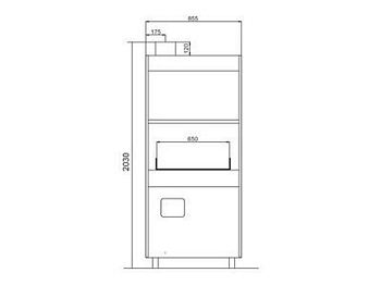 Hood dishwasher machine, 18,2 kW, 400V, 850x850x2030mm