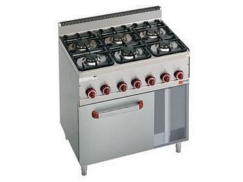 Gas stove, with gas oven, 19,8 kW, 1200x700x900mm