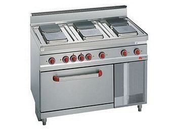 Electric stove, with e-convection-oven, 15,6 kW, 1200x700x900mm