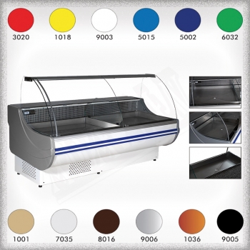 Refrigerated display case, lengths from 1300 to 2500mm