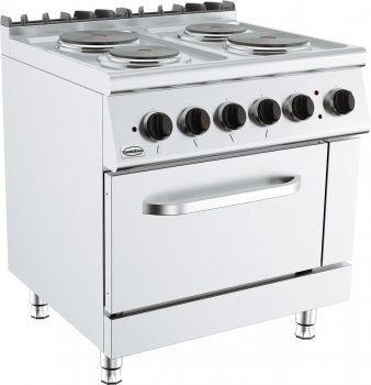 Electric range 400 V / 2x2,25, 2x1,85 kW, 800x700x(h)900 with oven