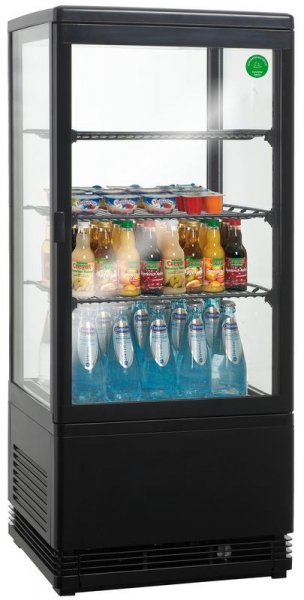 Kühlvitrine - 78 Liter - schwarz