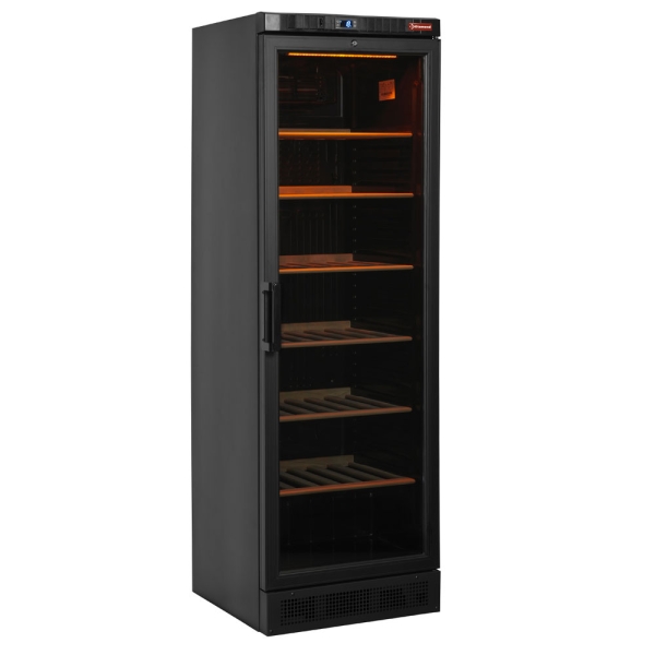 Ventilated wine cellar, 380 liters, BLACK