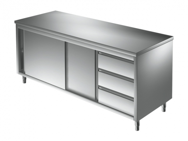 Cupboard, 3 drawers, 1400x700x850mm