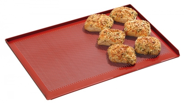 Perforated tray with a silicone coating, 600x400x15mm