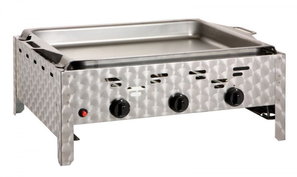 Gas combi table-top grill, 3 burners, 645x524x250mm