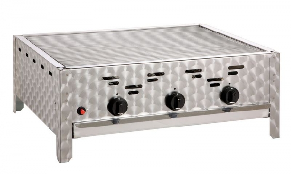 Gas combi table-top grill, 3 burners, 12,0 kW, 645x524x250mm