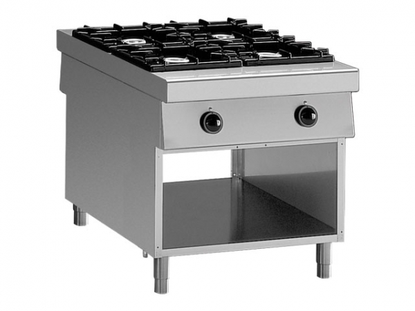 Modular Gas range, 4 burners, 26 kW, 800x1100x850mm