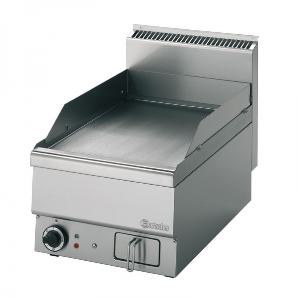 Electric griddle plate, smooth, 3,9 kW, 400x650x295mm