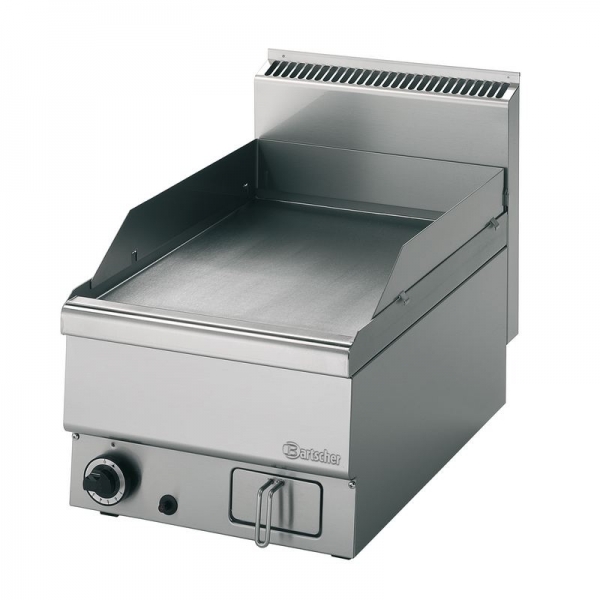 Gas griddle plate, smooth, 6,0 kW, 400x650x295mm