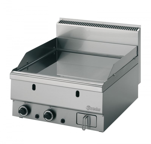 Gas griddle plate, smooth, 12,0 kW, 600x650x295mm