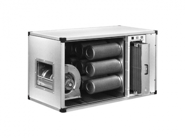 Single carbon unit, with motor, 6000 m³/h, 1280x1800x800mm