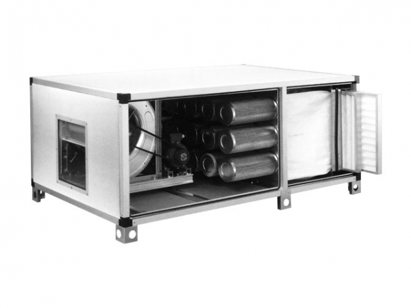 Three-phase carbon unit, with motor, 4500 m³/h, 980x2100x750mm
