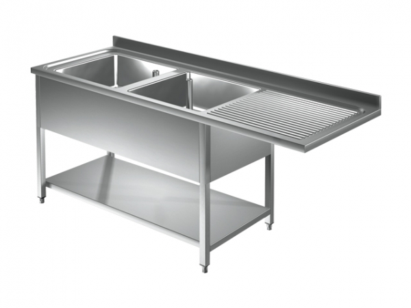 Sink center, with 2 basin r. and ground floor, 1600-2000mm, S. 6
