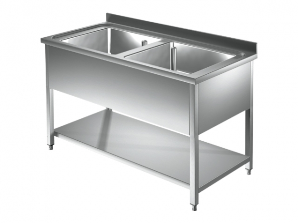 Sink, with 2 basin and Ground floor, from 1000-1600mm, S. 700