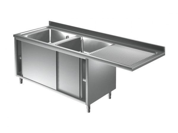 Sink center, with two basin left, from 1600 to 2000mm, Series 7