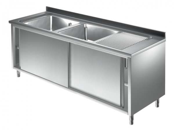 Sink center, with two basin left, from 1400 to 2000mm, Series 7