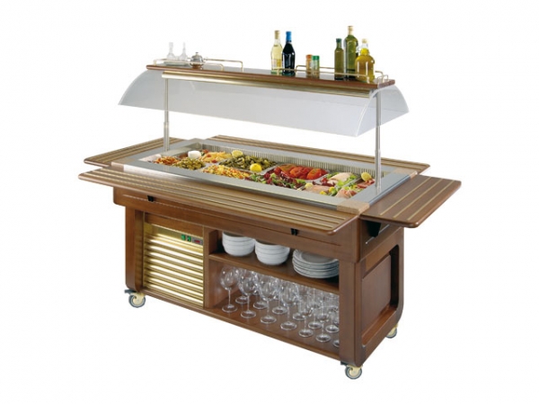 Cold Buffet Counter, 950W, +4°C/+10°C, 2170x750x1523mm