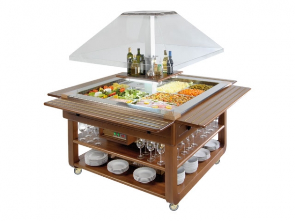 Cold Buffet Island, 660W, +4°C/+10°C, 1400x1400x1706mm