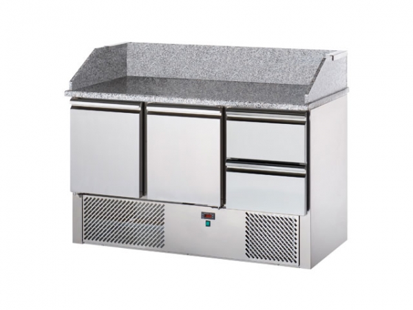 Saladette, with granite plate, 1x2 drawers r., 1410x700x1070mm