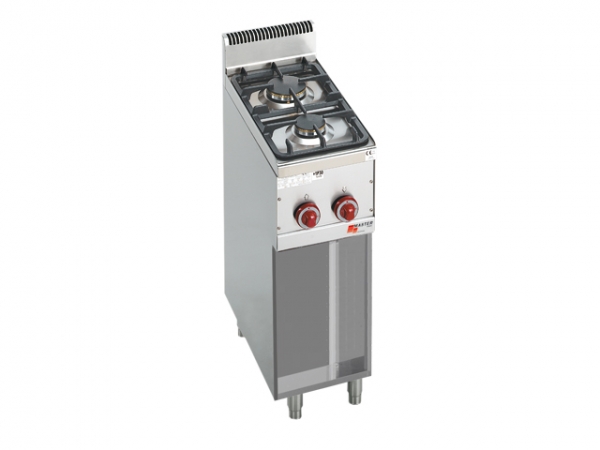 Gas Stove, with an open base, 6,6 kW, 300x600x900mm