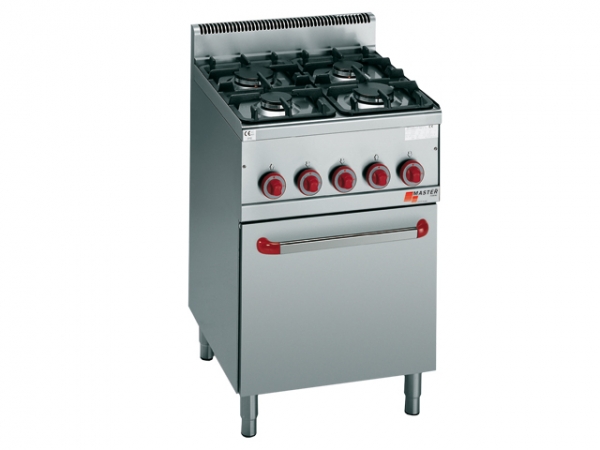 Gas Stove, with gas oven, 13,2 kW, 600x600x900mm