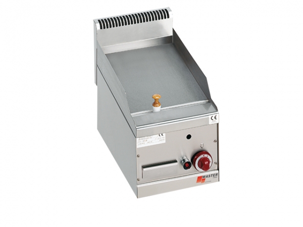 Gas griddle plate, smooth, 4 kW, 300x600x290mm