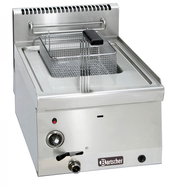 Gas deep fat fryer, with 1 basin 8 litres, 400x600x290mm