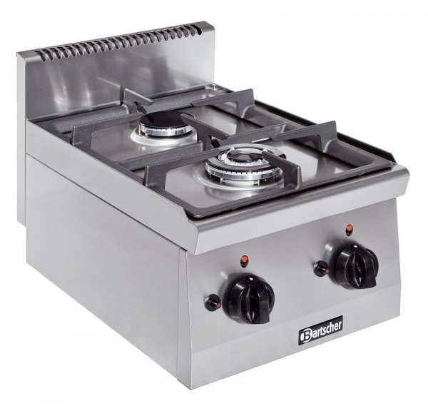 Gas stove, 2 burners, 6,5 kW, 400x600x290mm