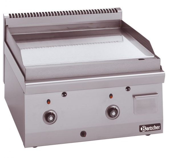 Gas griddle plate, smooth, 2 heating zones, 600x600x290mm