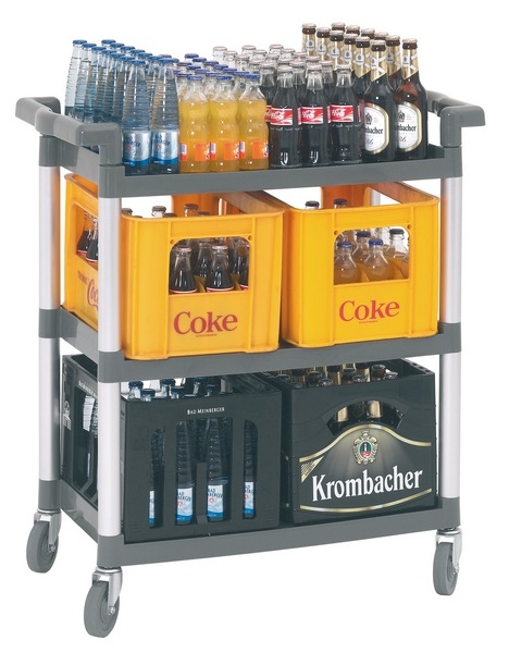 Trolley, with 3 shelves, 830x415x940mm