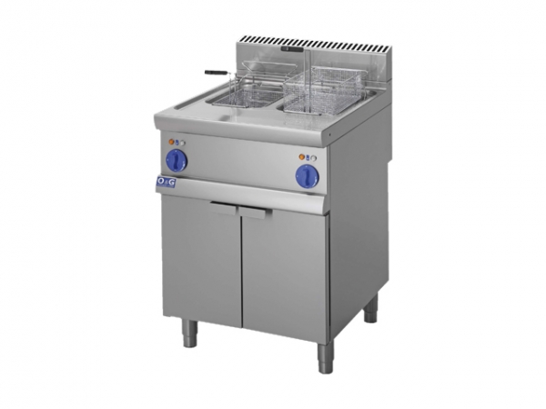 Gas fryer, 14+14 liters, 19 kW, 800x700x1000mm