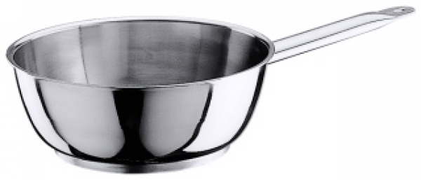 Sauteuse, mirror polished, with hollow handle, 5mm sandwich bas