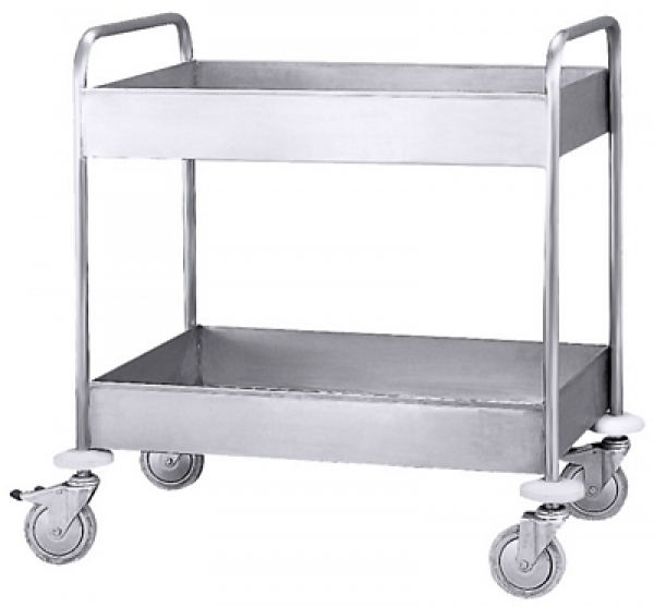 Contacto Clearing trolley, 18/10 stainless steel