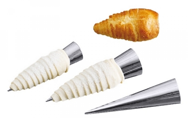 Contacto Cream Horn Mould, stainless steel