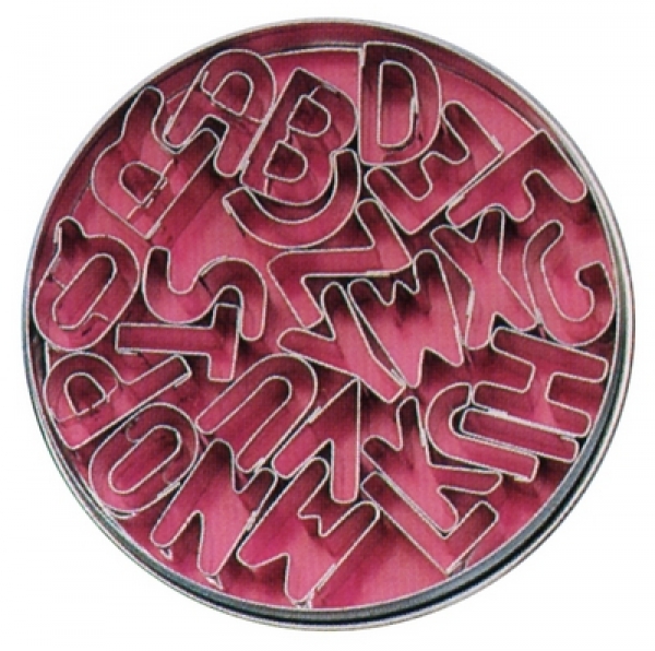 Contacto Alphabet Cutters tin, 26 letters set complete with tin