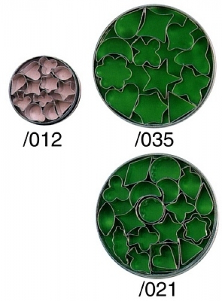 Contacto Aspic Cutters tin, 30mm-40mm, complete with tin