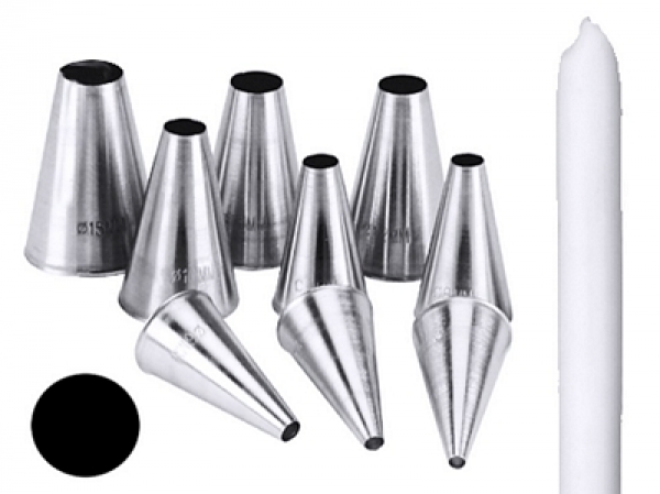 Contacto Plain Piping/Pastry Tubes, stainless steel, matt brushe