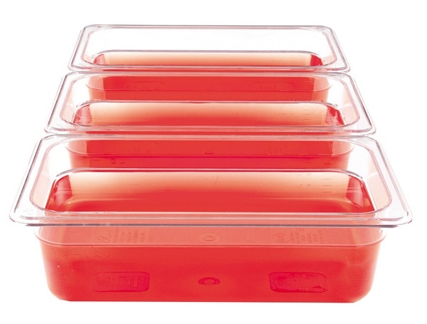 Gastronormcontainer plastics, GN 1/3, 176x325x100mm