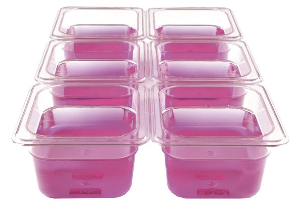 Gastronormcontainer plastics, GN 1/6, 176x162x150mm